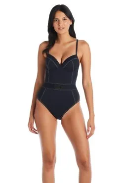 A Fine Line Over The Shoulder One Piece Swimsuit -Tankini Tops Sales bleu rod a fine line 1 pc over the shoulder one piece corset swimsuit afl 35118929150127 scaled