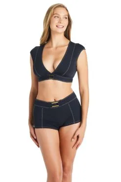 A Fine Line Boy Shorts -Tankini Tops Sales bleu rod a fine line bikini bottom shorts swim short bikini bottom afl 35118937112751 scaled