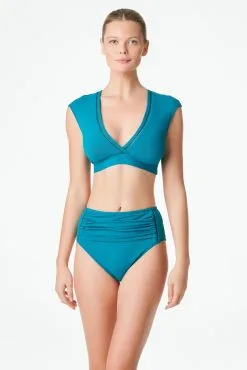 Blue Rod- FSale Behind The Seams High Waisted Shirred Bikini Bottom 17 Blue Rod- FSale Behind The Seams High Waisted Shirred Bikini Bottom -Tankini Tops Sales bleu rod behind the seams high waist bottom high waisted bikini bottom shirred bs 34321550475439 scaled