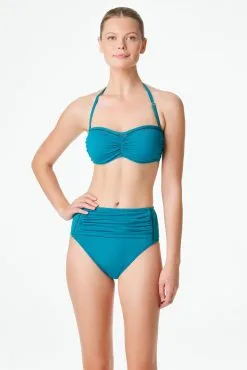 Blue Rod- FSale Behind The Seams Strapless Bandeau Bikini Top -Tankini Tops Sales bleu rod behind the seams top shirred bandeau bikini top bs 34321319461039 scaled