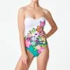 Blue Rod- FSale Color Crush Strapless Bandeau One Piece Swimsuit