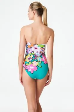 Blue Rod- FSale Color Crush Strapless Bandeau One Piece Swimsuit -Tankini Tops Sales bleu rod color crush 1 pc shirred bandeau one piece swimsuit cc 34362363936943 scaled
