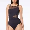Bleu Rod - DMWM23 Don't Mesh With Me Scoop High Neck Mesh One Piece Swimsuit
