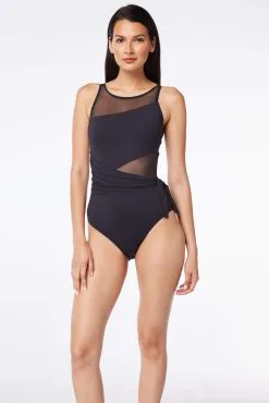 Bleu Rod - DMWM23 Don't Mesh With Me Scoop High Neck Mesh One Piece Swimsuit -Tankini Tops Sales bleu rod dont mesh with me 1 pc black 4 one piece high neck mesh swimsuit dm 35021605044399 scaled