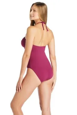 Bleu Rod - DMWM23 Don't Mesh With Me One Piece Halter Tie Back Mesh Side Swimsuit -Tankini Tops Sales bleu rod dont mesh with me 1 pc one piece halter tie back mesh side swimsuit dm 35118249640111 scaled