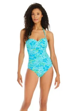 Escape To The Beach Strapless Bandeau One Piece Swimsuit -Tankini Tops Sales bleu rod escape to the beach 1 pc escape to the beach strapless bandeau one piece swimsuit 35796159135919 scaled
