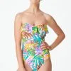 Fantasy Island Strapless Bandeau One Piece Swimsuit