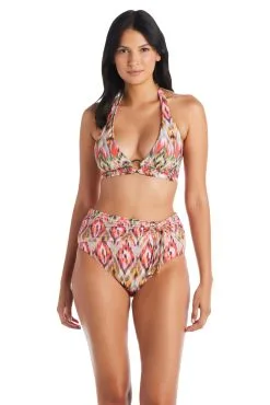 Blue Rod- FSale Free Spirit Draped High Waist Bikini Bottom