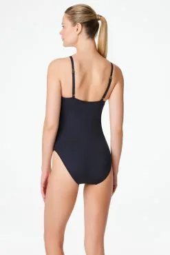 Get The Look One Piece High Neck Ruched Swimsuit -Tankini Tops Sales bleu rod get the look 1 pc one piece high neck swimsuit gl 34320668098735 scaled