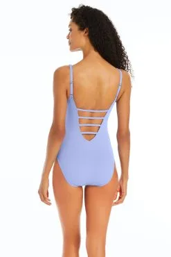 Hole In One One Piece High Neck Lace Down Swimsuit -Tankini Tops Sales bleu rod hole in one 1 pc hole in one one piece high neck lace down swimsuit 36357594185903 scaled