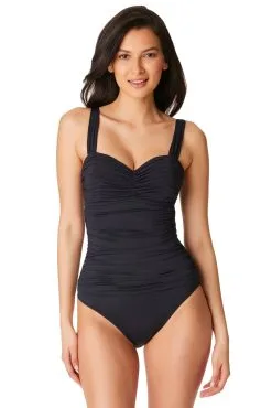 Bleu Rod - Kore Kore One Piece Shirred Bandeau Swimsuit