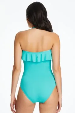 Bleu Rod - Kore Kore Ruffled Bandeau One Piece Swimsuit -Tankini Tops Sales bleu rod kore 1 pc one piece bandeau swimsuit ruffled with optional strap 33266915475631 scaled