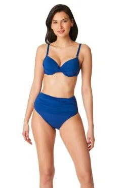 Bleu Rod - Kore Kore Shirred Fold Over High Waist Bikini Bottom -Tankini Tops Sales bleu rod kore bottom navy 4 shirred fold over high waist bikini bottom 33642432495791 scaled