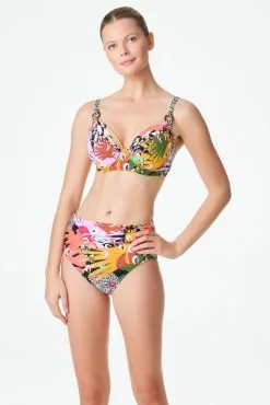 Let's Get Loud Draped High Waisted Bikini Bottom -Tankini Tops Sales bleu rod let s get loud high waist bottom draped high waisted bikini bottom lgl 34320618717359 scaled