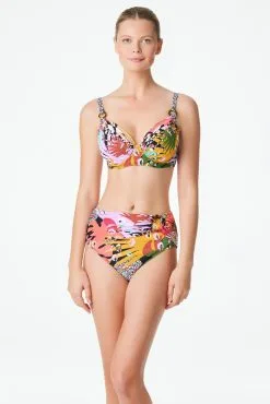 Let's Get Loud Draped High Waisted Bikini Bottom -Tankini Tops Sales bleu rod let s get loud high waist bottom draped high waisted bikini bottom lgl 34320618782895 scaled