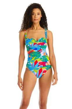 Life Of The Party One Piece Shirred Bandeau Swimsuit -Tankini Tops Sales bleu rod life of the party 1 pc 4 lop multi life of the party one piece shirred bandeau swimsuit 35770099892399 scaled