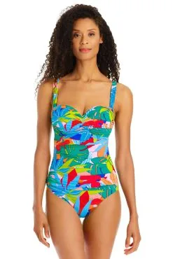 Life Of The Party One Piece Shirred Bandeau Swimsuit