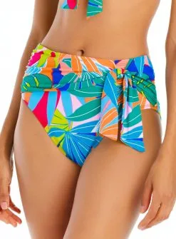 Life Of The Party Draped High Waisted Bikini Bottom