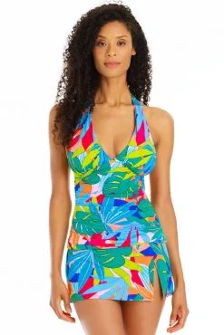 Life Of The Party Halter Tankini Top