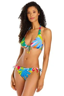 Life Of The Party Halter Triangle Bikini Top