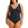 Bleu Rod - MU23 Ring Me Up Surplice Shirred One Piece Swimsuit Plus