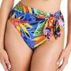 Night Safari Draped High Waist Bikini Bottom