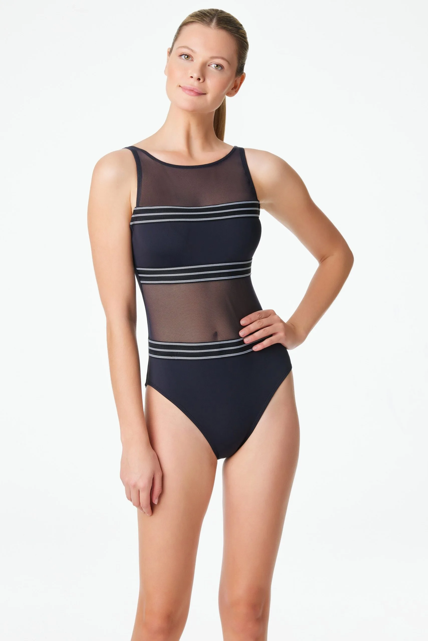 Blue Rod- FSale Off The Grid High Neck One Piece Swimsuit 1 Blue Rod- FSale Off The Grid High Neck One Piece Swimsuit