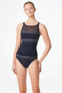 Blue Rod- FSale Off The Grid High Neck Tankini Top