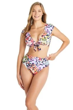 Party Animal Cap Sleeve Bikini Top 6 Party Animal Cap Sleeve Bikini Top -Tankini Tops Sales bleu rod party animal bikini top cap sleeve bikini top tie front pa 35113520300207 scaled