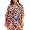 Party Animal Short Shirt Cover Up Plus
