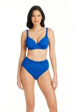 Ring Master High Waisted Shirred Bikini Bottom -Tankini Tops Sales bleu rod ring master high waist bottom 4 azure ring master high waisted shirred bikini bottom 36104377663663 scaled