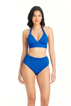 Ring Master High Waisted Shirred Bikini Bottom -Tankini Tops Sales bleu rod ring master high waist bottom ring master high waisted shirred bikini bottom 36104377401519 scaled