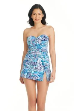 Shady Days Draped Bandeau Tankini Top -Tankini Tops Sales bleu rod shady days tankini 4 navy print shady days draped bandeau tankini top 36104513847471 scaled