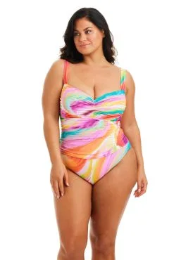 Splash Out Bandeau One Piece Swimsuit Plus -Tankini Tops Sales bleu rod splash out plus 1 pc bandeau over the shoulder one piece swimsuit so 35211669438639 1 scaled