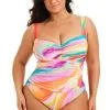 Splash Out Bandeau One Piece Swimsuit Plus