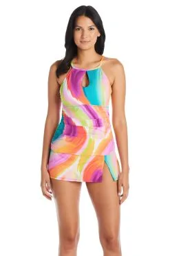 Splash Out High Neck Tankini Top -Tankini Tops Sales bleu rod splash out tankini high neck tankini top key hole so 35113823174831 1 scaled