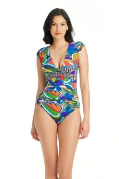 Bleu Rod - TheMix The Mix Cap Sleeve One Piece Swimsuit -Tankini Tops Sales bleu rod themix 1 pc the mix cap sleeve one piece swimsuit 36109897334959 scaled