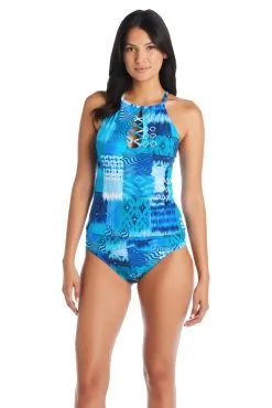 Blue Rod- FSale Too Hot To Handle High Neck Tankini Top -Tankini Tops Sales bleu rod too hot to handle tankini high neck tankini top latice front th 35113863938223 scaled