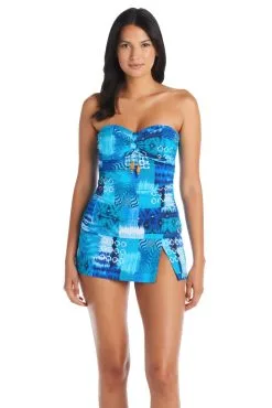 Blue Rod- FSale Too Hot To Handle Bandeau Tankini Top