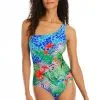 Tropical Flight One Shoulder One Piece Swimsuit