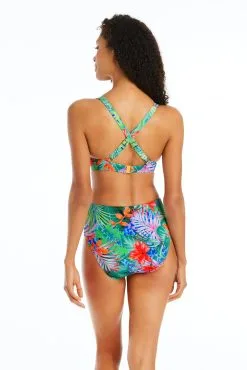 Tropical Flight Draped High Waisted Bikini Bottom -Tankini Tops Sales bleu rod tropical flight high waist bottom tropical flight draped high waisted bikini bottom 35796890124463 scaled