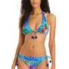 Tropical Flight Halter Triangle Bikini Top
