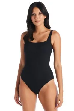 Walk The Line Scoop Neck Ribbed One Piece Swimsuit In Deep Water -Tankini Tops Sales bleu rod walk the line23 1 pc walk the line scoop neck ribbed one piece swimsuit in deep water 36448925384879 scaled