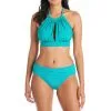 Blue Rod- FSale All Tied Up High Neck Key Hole Bikini Top