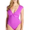 Blue Rod- FSale Let's Get Twisted Cap Sleeve One Piece Swimsuit