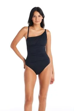 Blue Rod- FSale Let's Get Twisted Shirred One Shoulder One Piece Swimsuit -Tankini Tops Sales blue rod let s get twisted 1 pc one shoulder twist one piece swimsuit lgt 35181449445551 scaled