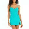 Let's Get Twisted Over The Shoulder Bandeau Tankini Top