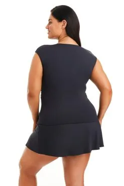 Let's Get Twisted Cap Sleeve Tankini Top Plus -Tankini Tops Sales blue rod let s get twisted tankini cap sleeve tankini top plus lgt 35211725308079 scaled